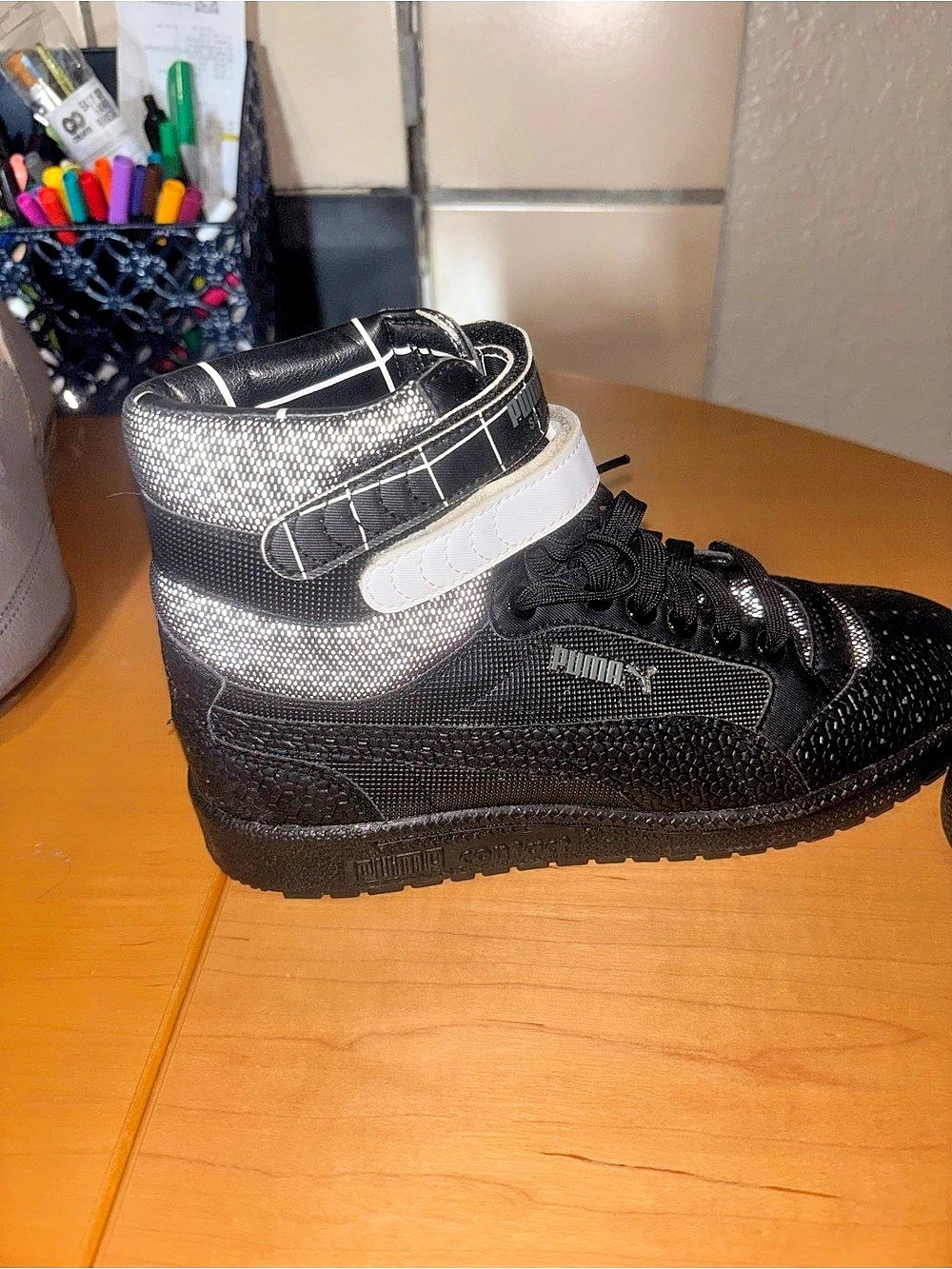 Puma Sky II Hi Texture Pack Black & Silver High-Top Sneakers